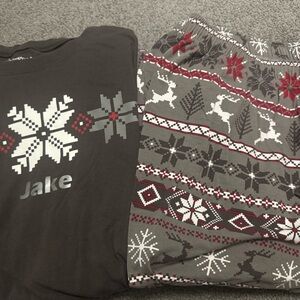 Men's Festive Snowflake Pajama Set